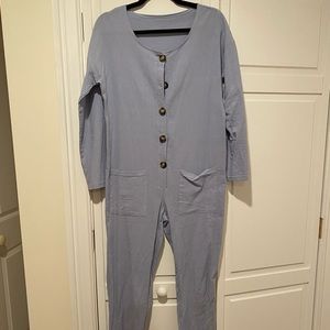 No brand light blue jumpsuit
